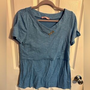 Blue Medium Nursing Shirt